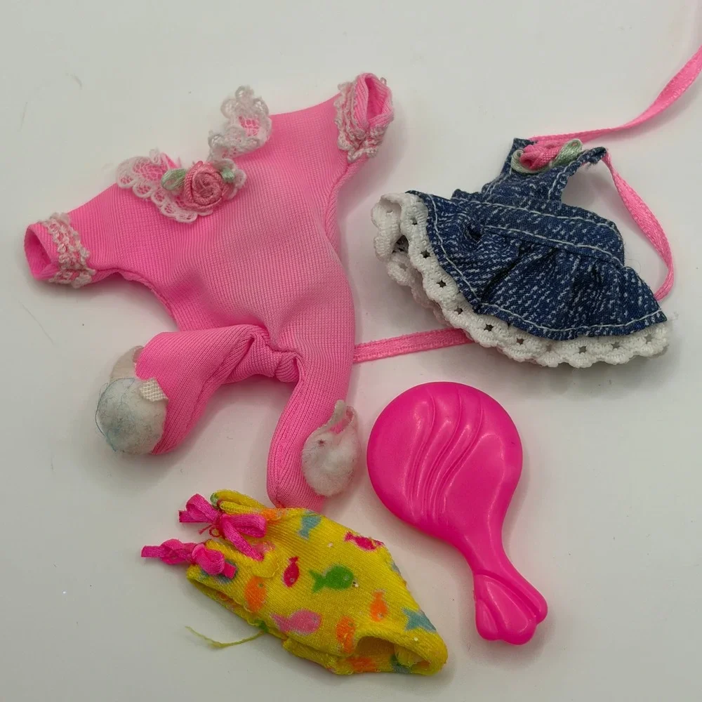 Mattel Barbie Doll Sister Kelly Vintage Clothing Lot 1994 1995 Pink Blue Yellow